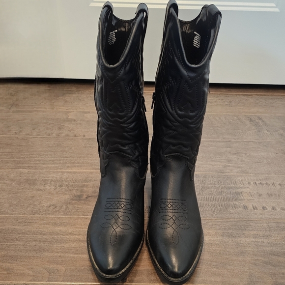 Steve Madden Hayward Women's Black Western Leather Boots Sz 9 - Picture 7 of 10